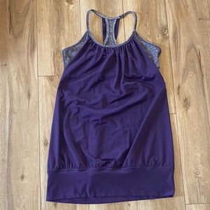 lululemon athletica Y2K No Limit Deep Purple Tank Top + built in sports bra